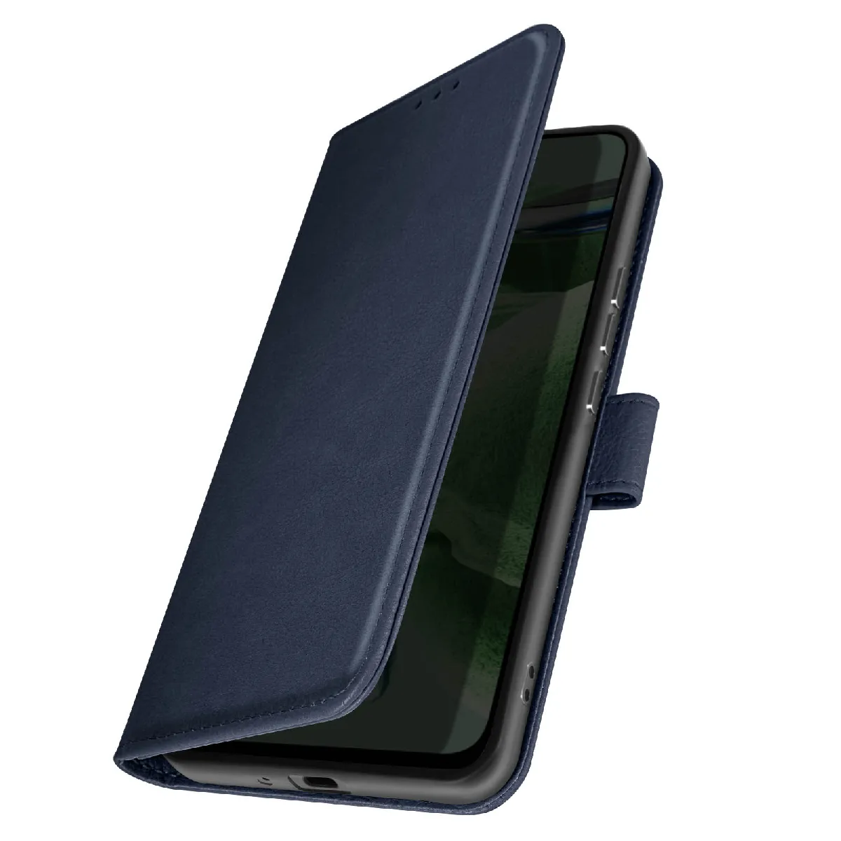 Avizar Bleu Étui Pour Samsung J6 Plus Portefeuille Et Support Vidéo Nuit