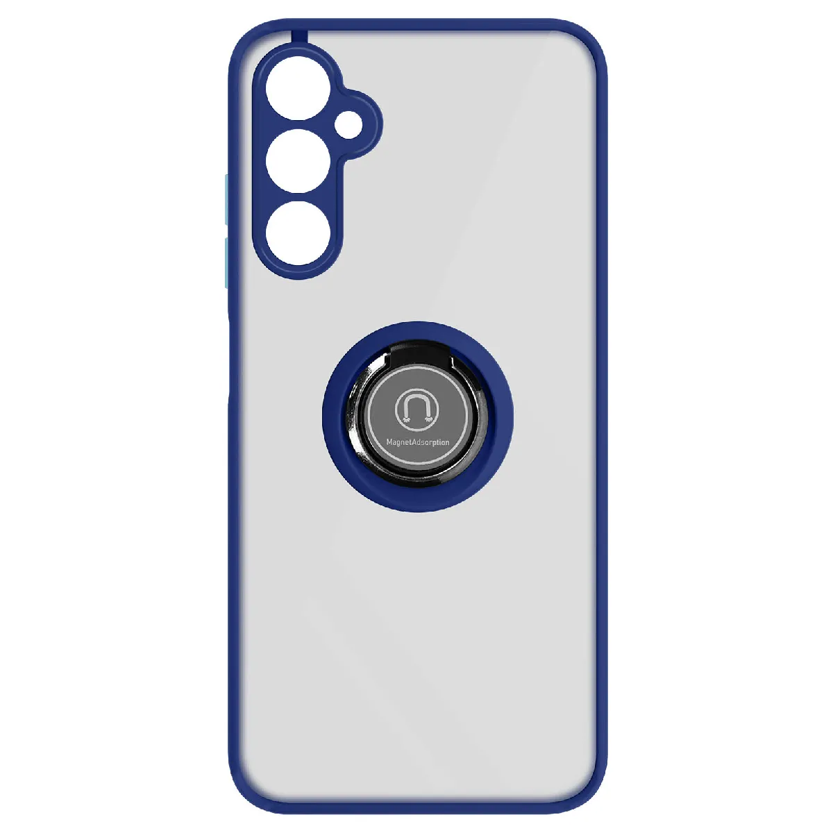 Avizar Bleu Coque Pour Samsung Galaxy A05s Bague Métallique Fonction Support