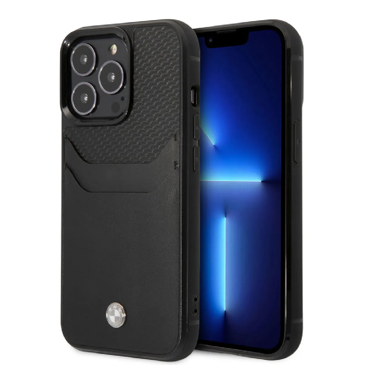BMW - Coque pour iPhone 14 Pro Max - Cuir - Noir - Image 2