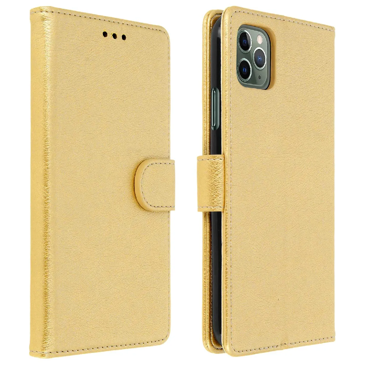 Avizar Doré Étui Pour Iphone 11 Pro Max Housse Intégrale Porte-Cartes Fonction Support E