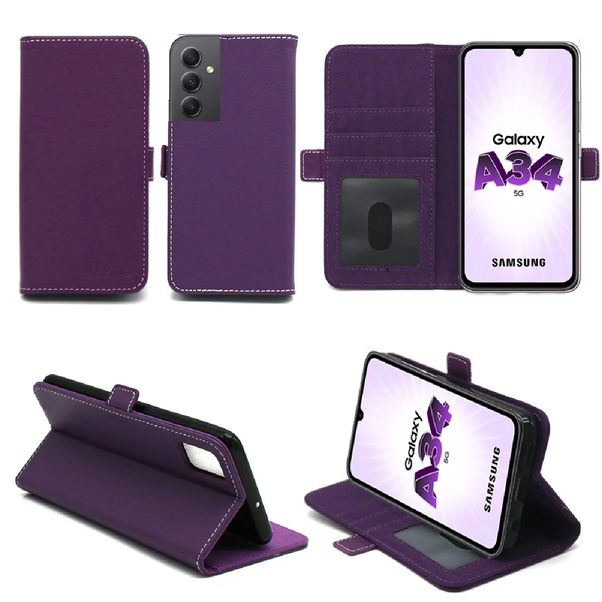 Xeptio Violet Housse Portefeuille Samsung Galaxy A34 5G