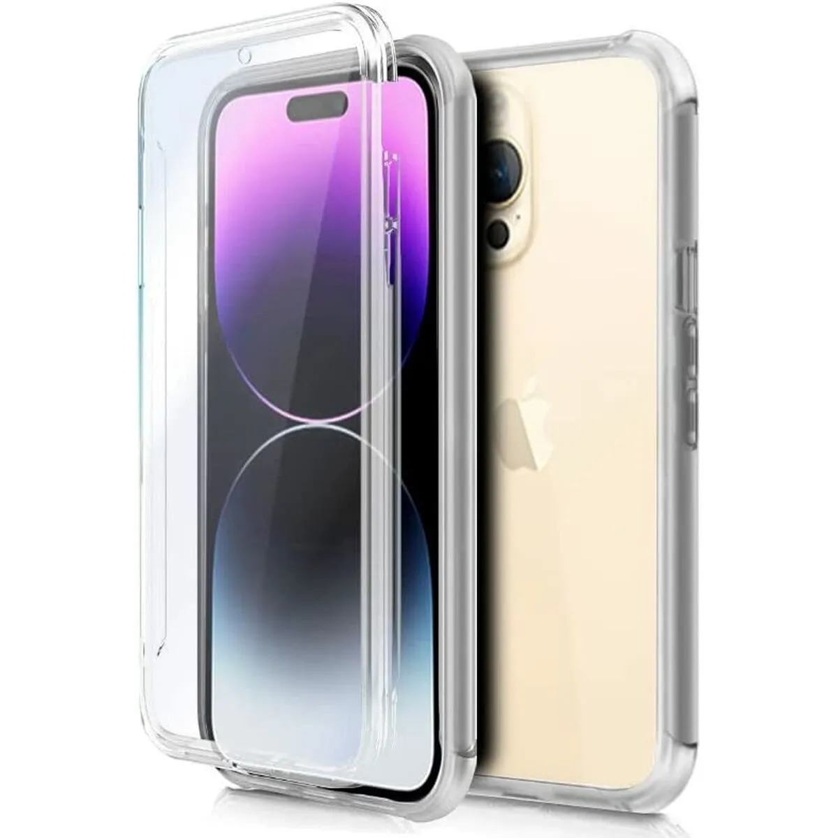 COOL Coque en silicone 3D transparente  pour iPhone 14 Pro Max