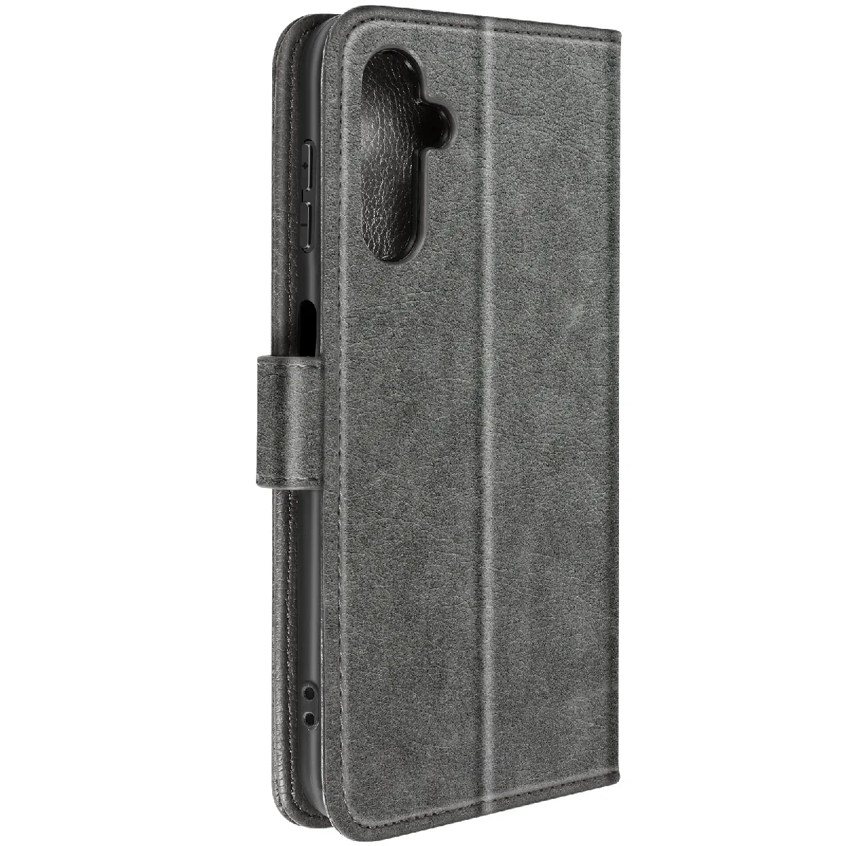 Avizar Gris Étui Pour Samsung Galaxy A14 4G Et 5G Portefeuille Fonction Support Vidéo