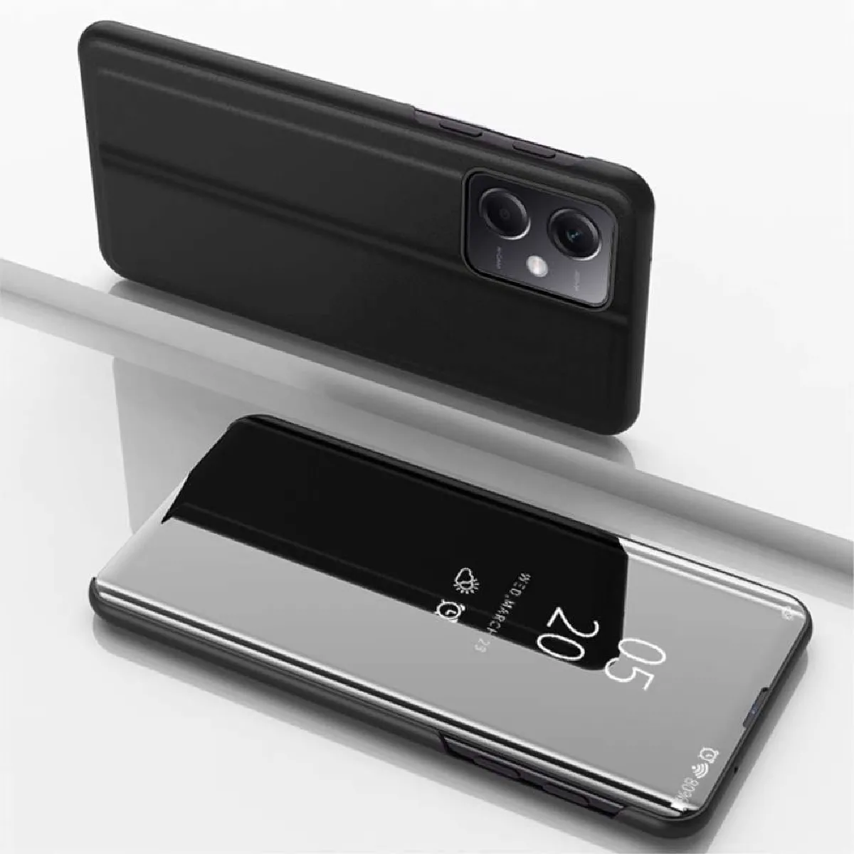 Htdmobiles Noir Housse Clear View Xiaomi Poco X5 Pro 5G / Redmi Note 12 Pro 5G