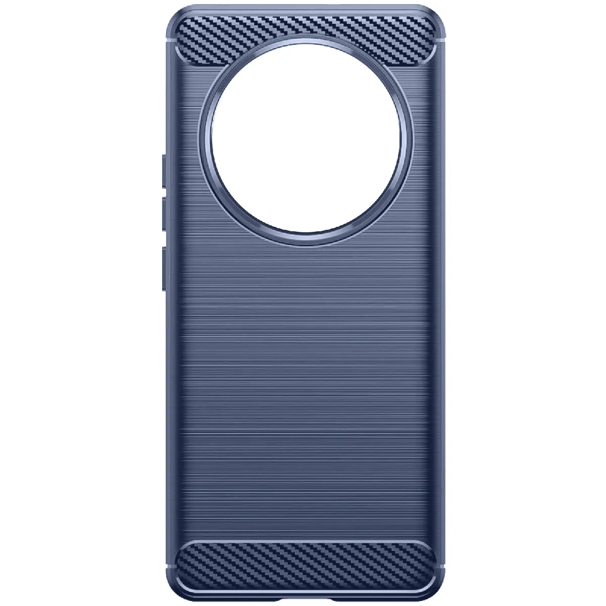 Avizar Bleu Coque Pour Realme 12 Pro 5G Flexible Effet Carbone Et Brossé