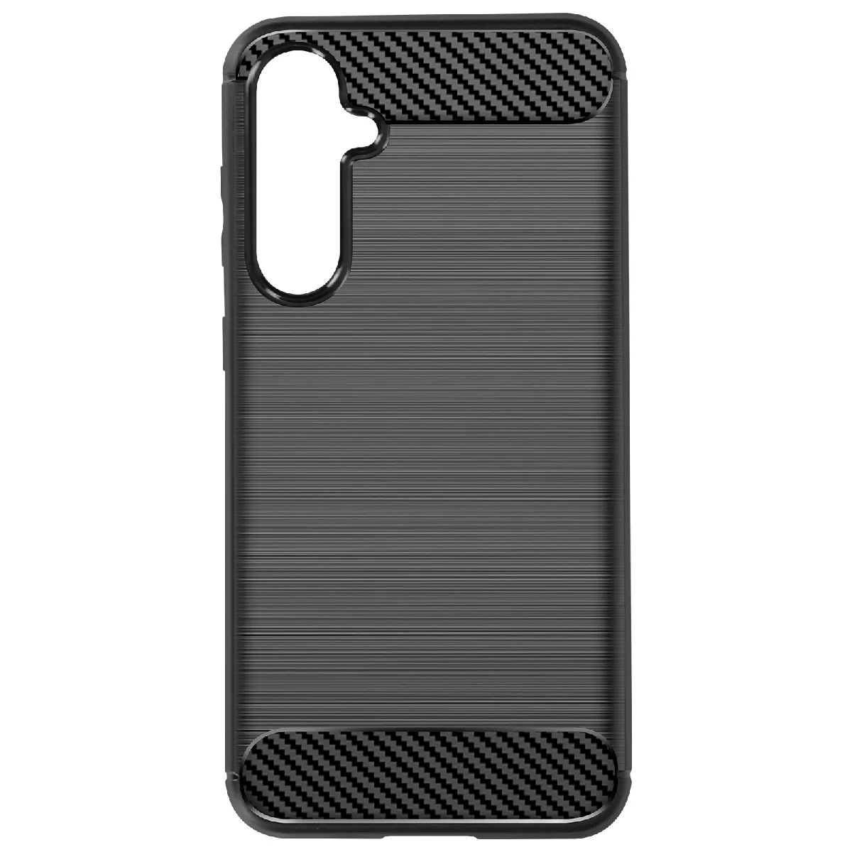 Avizar Noir Coque Pour Samsung Galaxy S23 Fe Flexible Effet Carbone