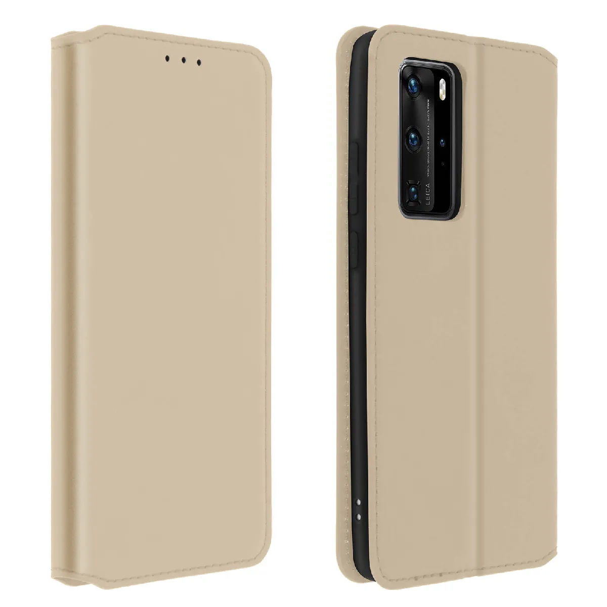 Avizar Doré Housse Pour Huawei P40 Pro Étui Folio Portefeuille Fonction Support E