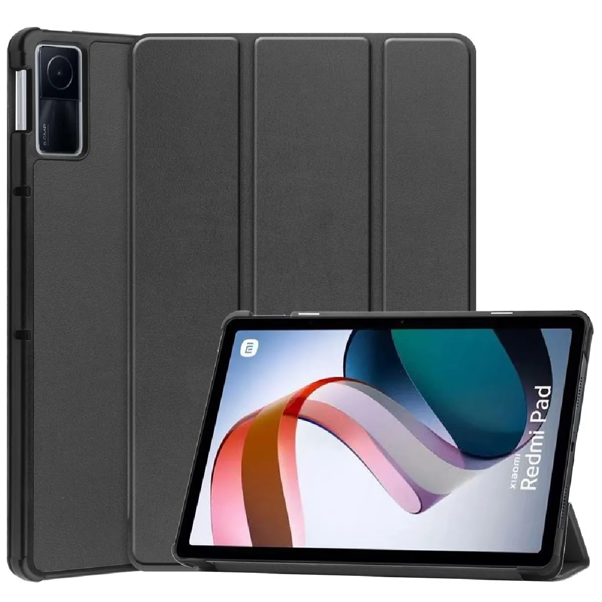 Xeptio Noir Étui En Similicuir Smartcover Xiaomi Redmi Pad 2022