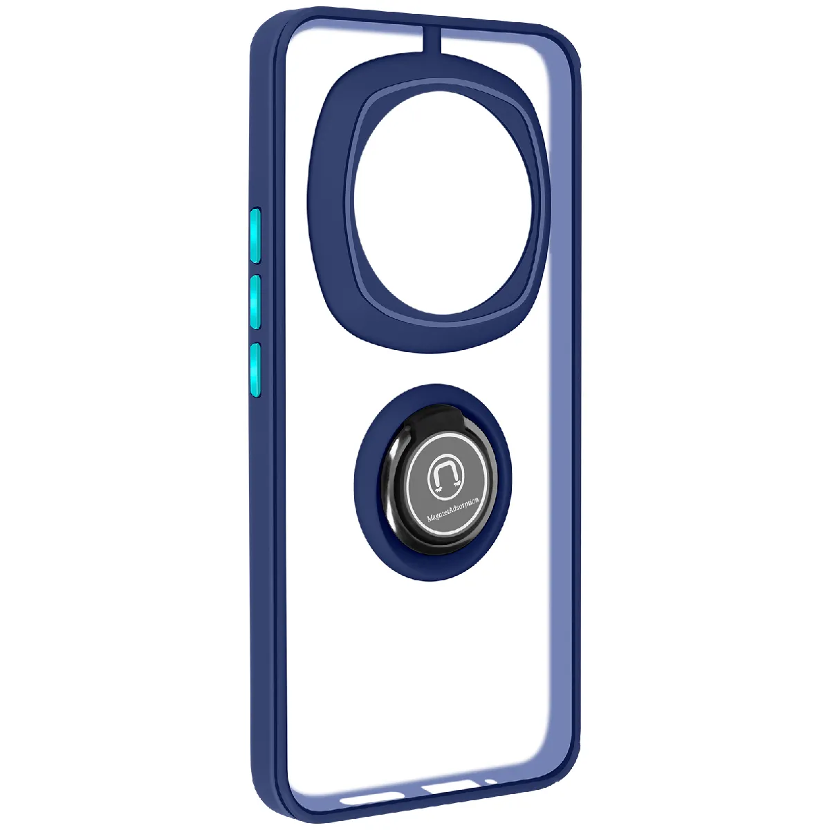 Avizar Bleu Coque Pour Honor Magic 6 Pro 5G Bague Métallique Fonction Support Nuit