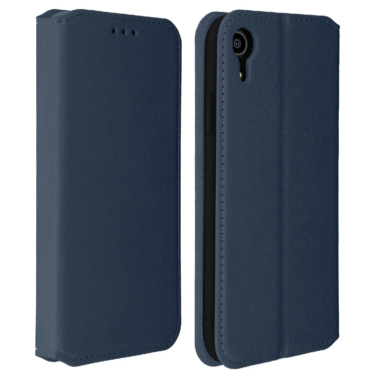 Avizar Bleu Housse Pour Iphone Xr Étui Folio Porte-Cartes Fonction Support Nuit