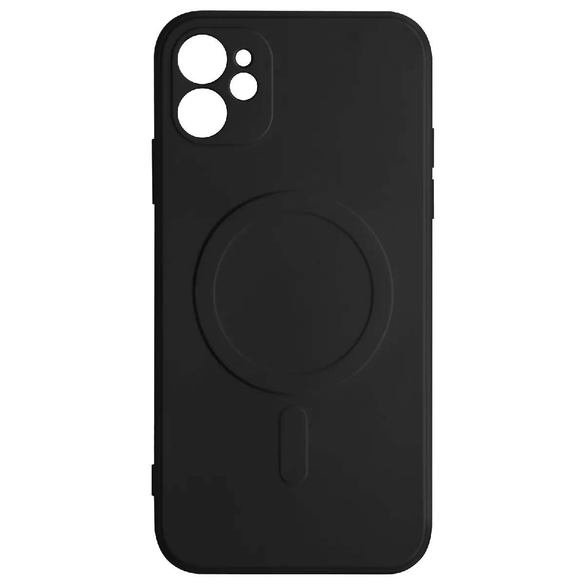 Avizar - Coque MagSafe pour iPhone 12 - Silicone - Noir - Image 2