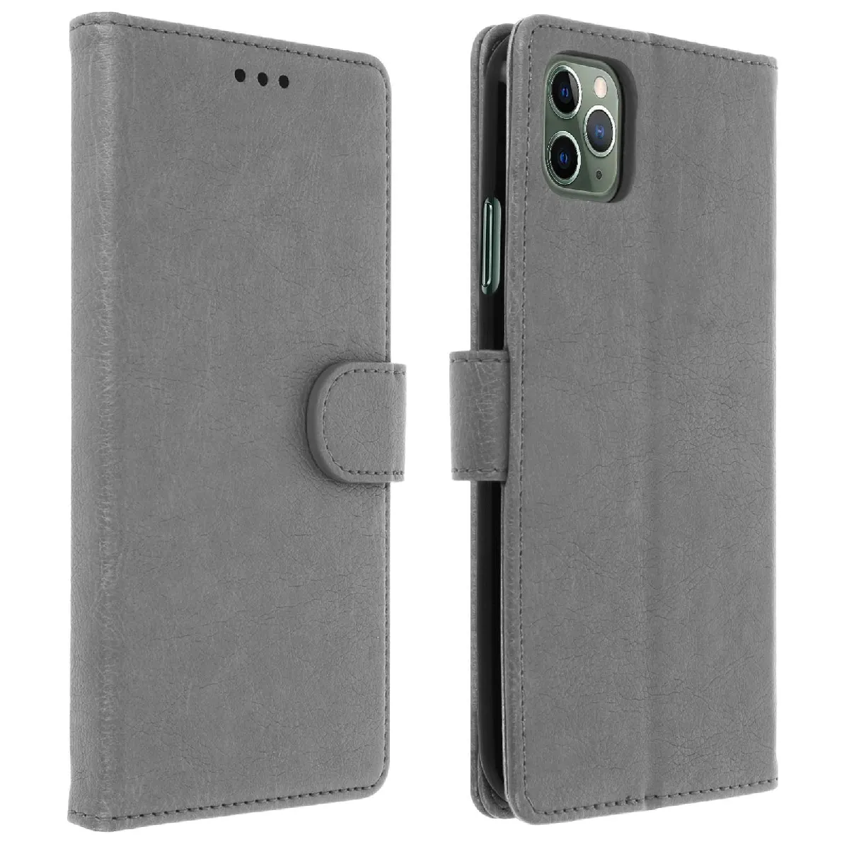 Avizar Gris Étui Pour Iphone 11 Pro Housse Intégrale Porte-Cartes Fonction Support
