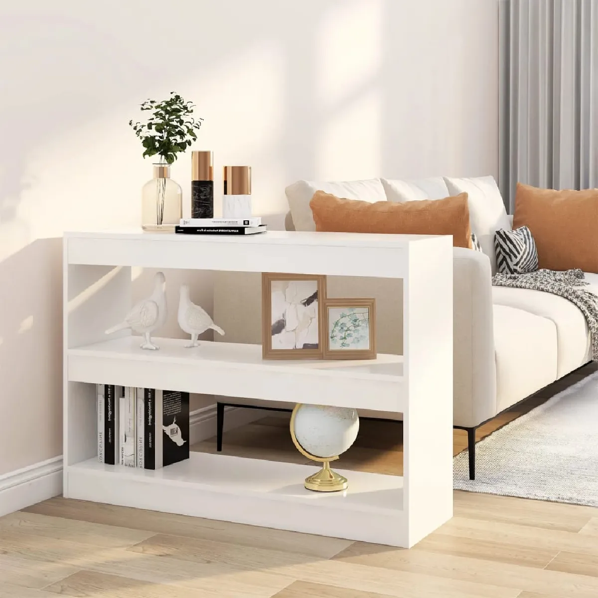 Vidaxl Bibliothèque/Séparateur de pièce Blanc 100x30x72 cm