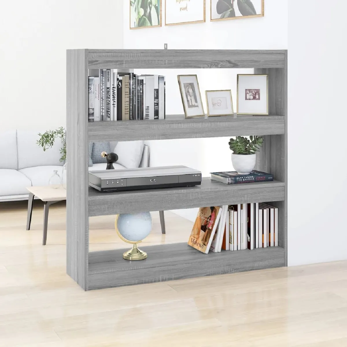 Vidaxl Bibliothèque/Séparateur de pièce Gris Sonoma 100x30x103 cm