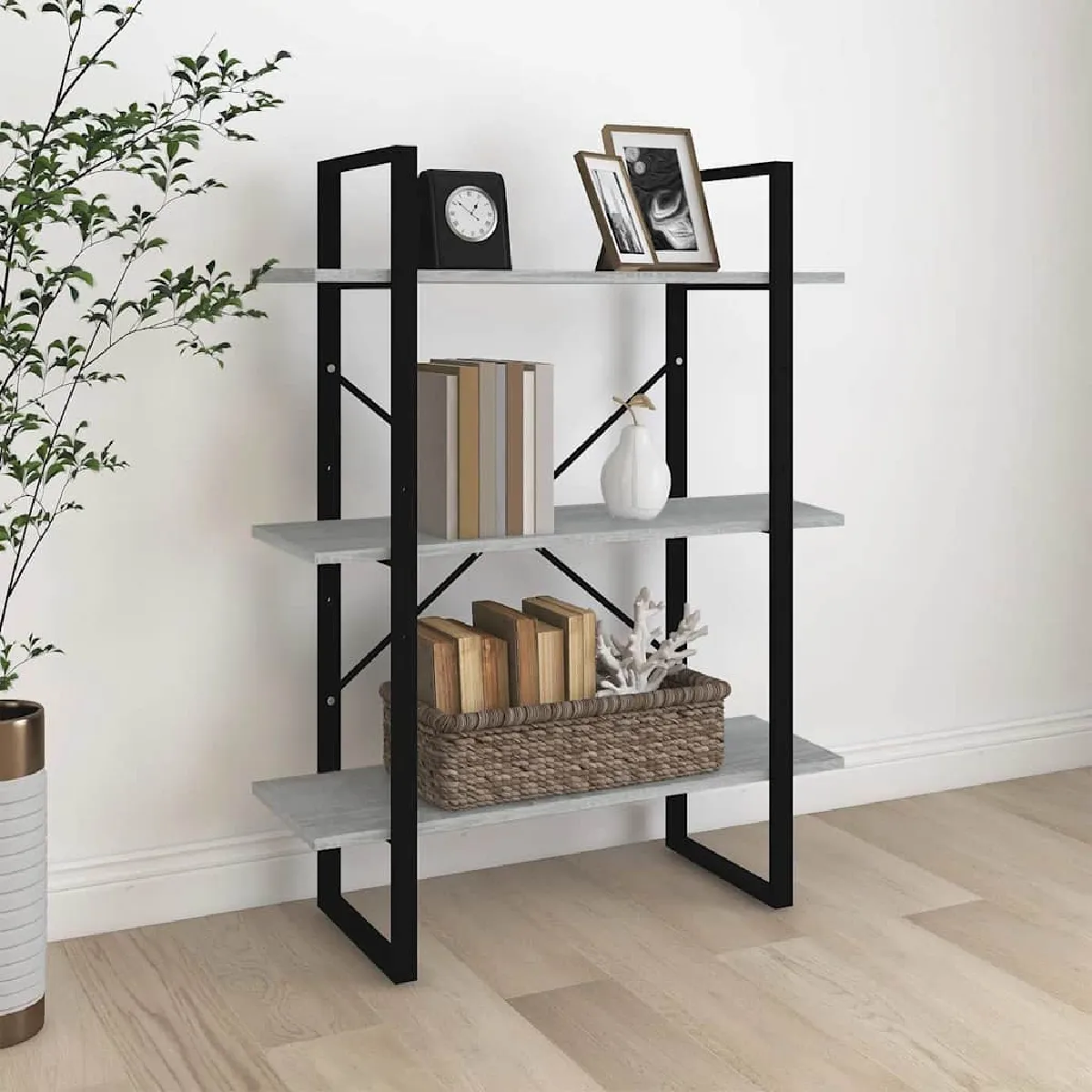 VIDAXL - Bibliothèque Sonoma - 80x30x105 cm - Gris - Image 2