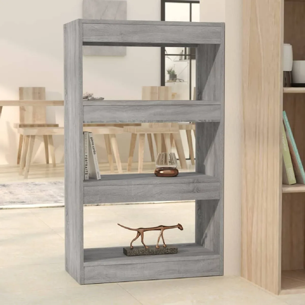 Vidaxl Gris Bibliothèque/Séparateur De Pièce Sonoma 60X30x103 Cm