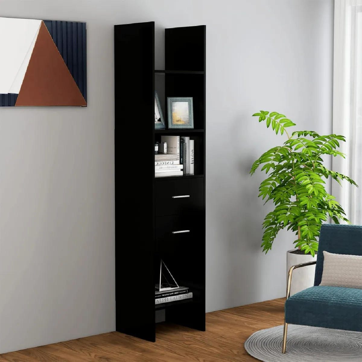 Vidaxl Bibliothèque - Noir 40x35x180 cm
