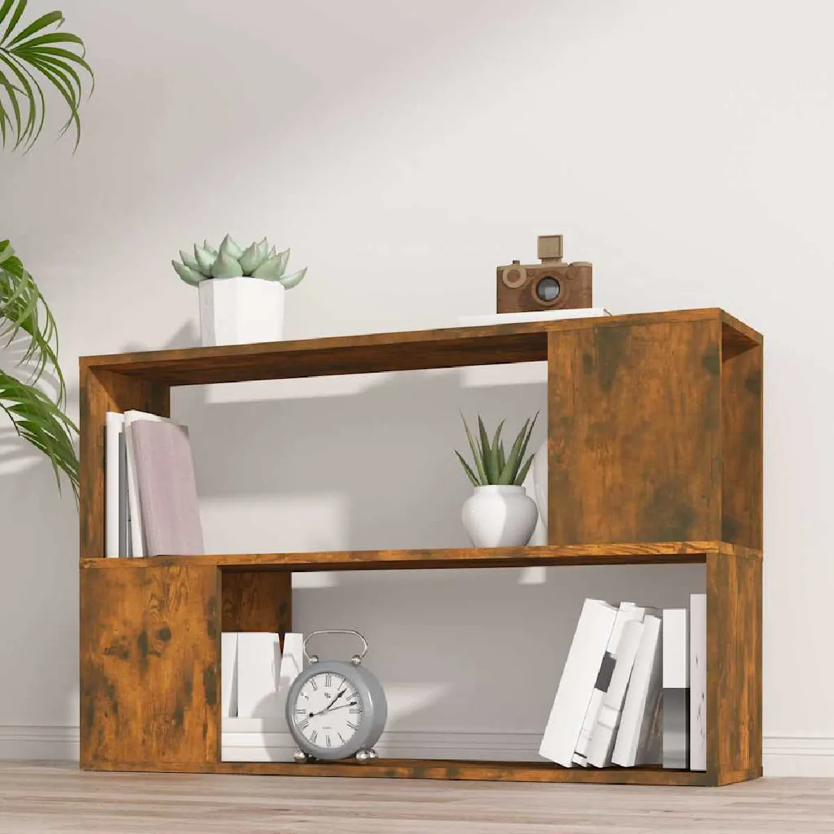 Non Communiqué Brun Vidaxl Boekenkast 100X24x63 Cm Bewerkt Hout Gerookt Eikenkleurig816038 - Image 3