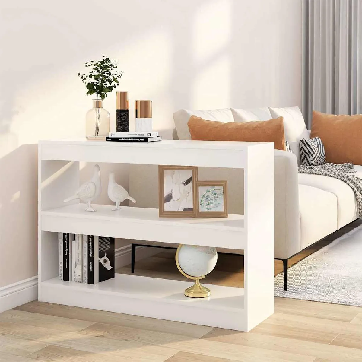 Vidaxl Blanc Bibliothèque/Séparateur De Pièce 100X30x72 Cm