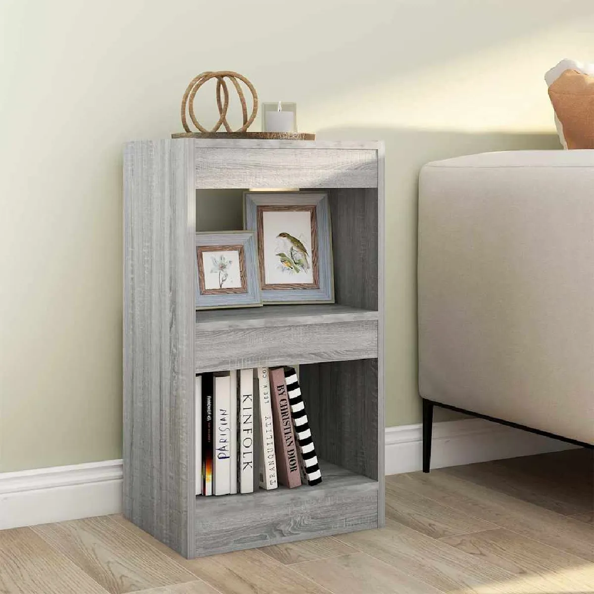 Vidaxl Gris Bibliothèque/Séparateur De Pièce - Sonoma