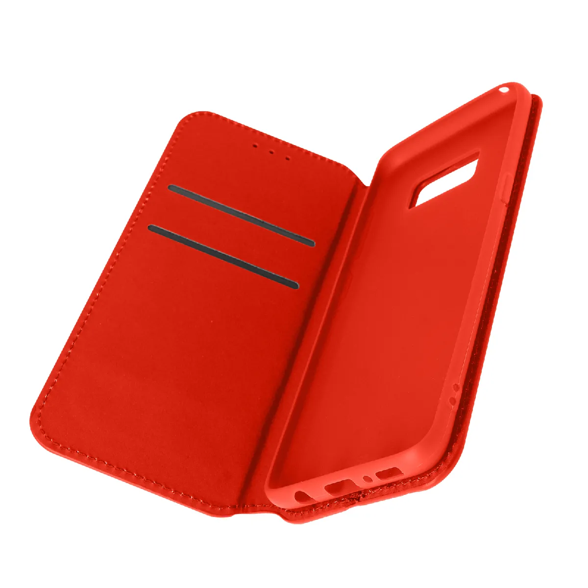 Avizar Rouge Housse Samsung Galaxy S8 Clapet Portefeuille Support Vidéo