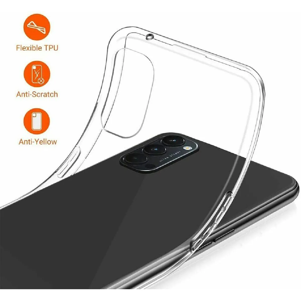 Coque Silicone TPU Noire Little Boutik Pour Oppo Reno 4 Pro 5G - Neuf - Modèle 2639