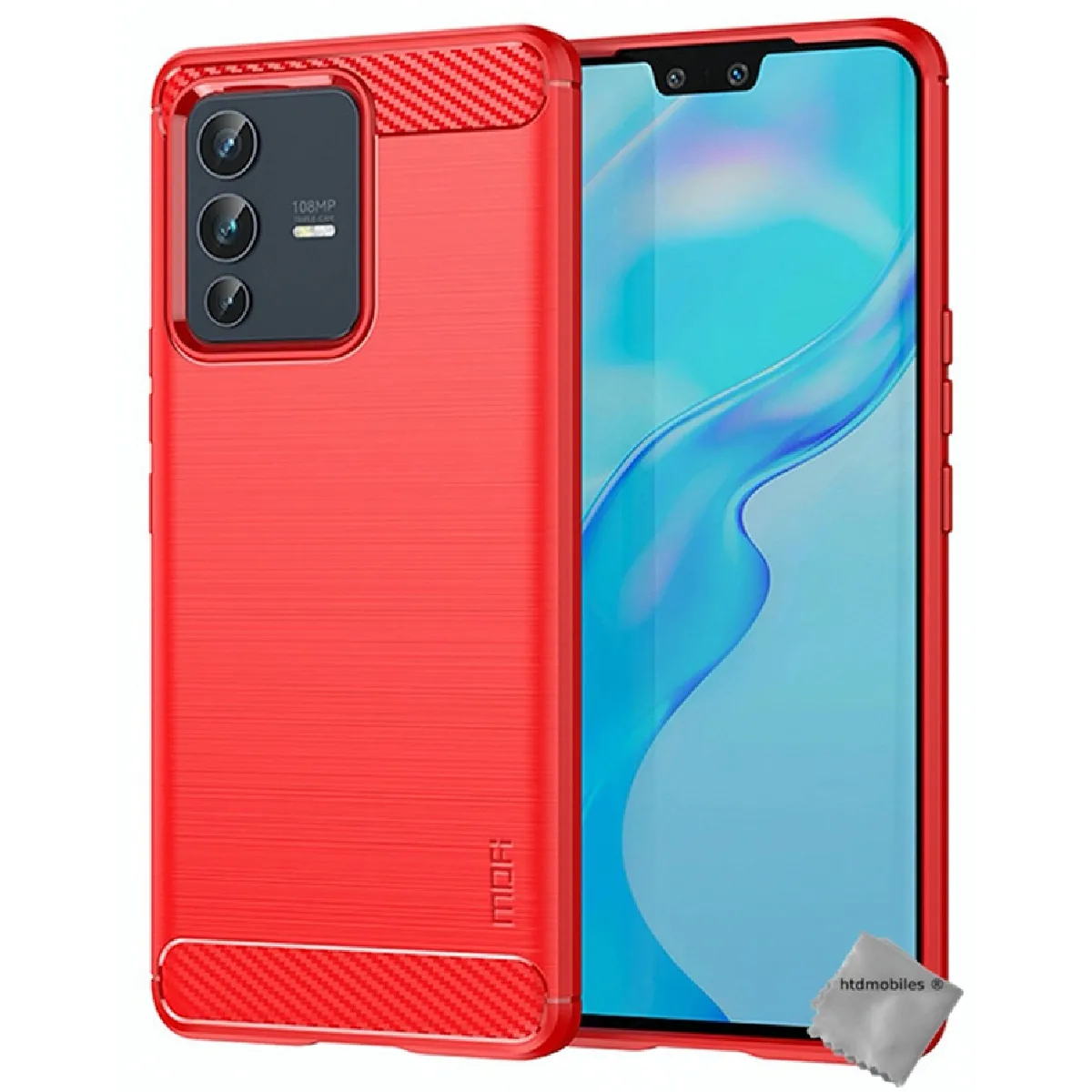 Htdmobiles Rouge Coque Vivo V23 5G