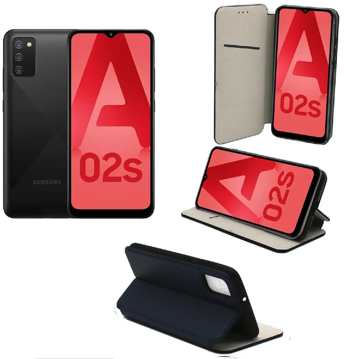 Xeptio Étui Portefeuille À Rabat Samsung Galaxy A02s
