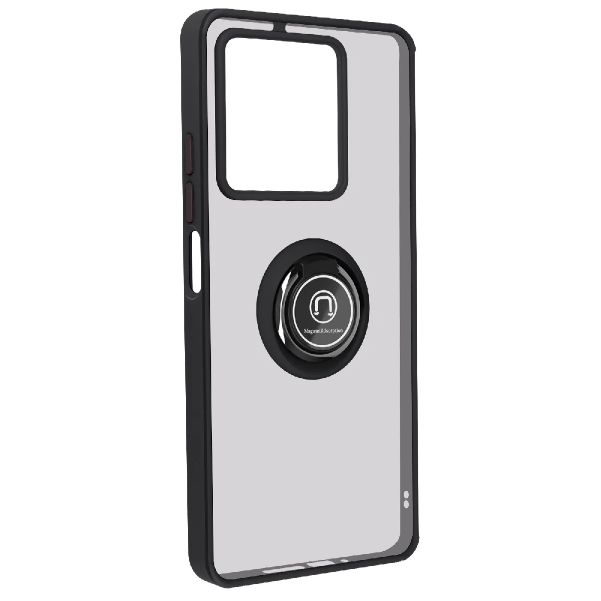 Avizar Noir Coque Pour Xiaomi Redmi Note 13 5G Bague Métallique Fonction Support