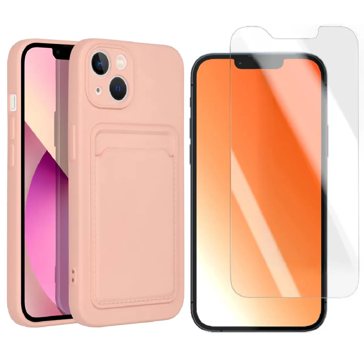 Little Boutik Rose Coque Porte-Carte Apple Iphone 13