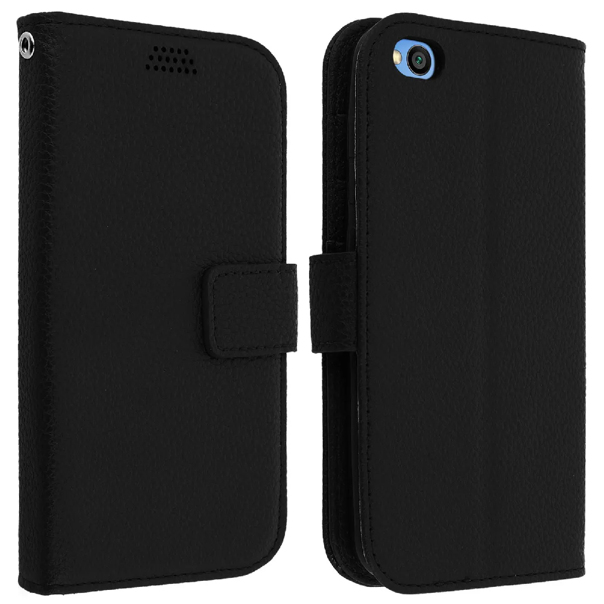Avizar Noir Housse Pour Xiaomi Redmi Go Étui Folio Portefeuille Soft Touch Support Vidéo
