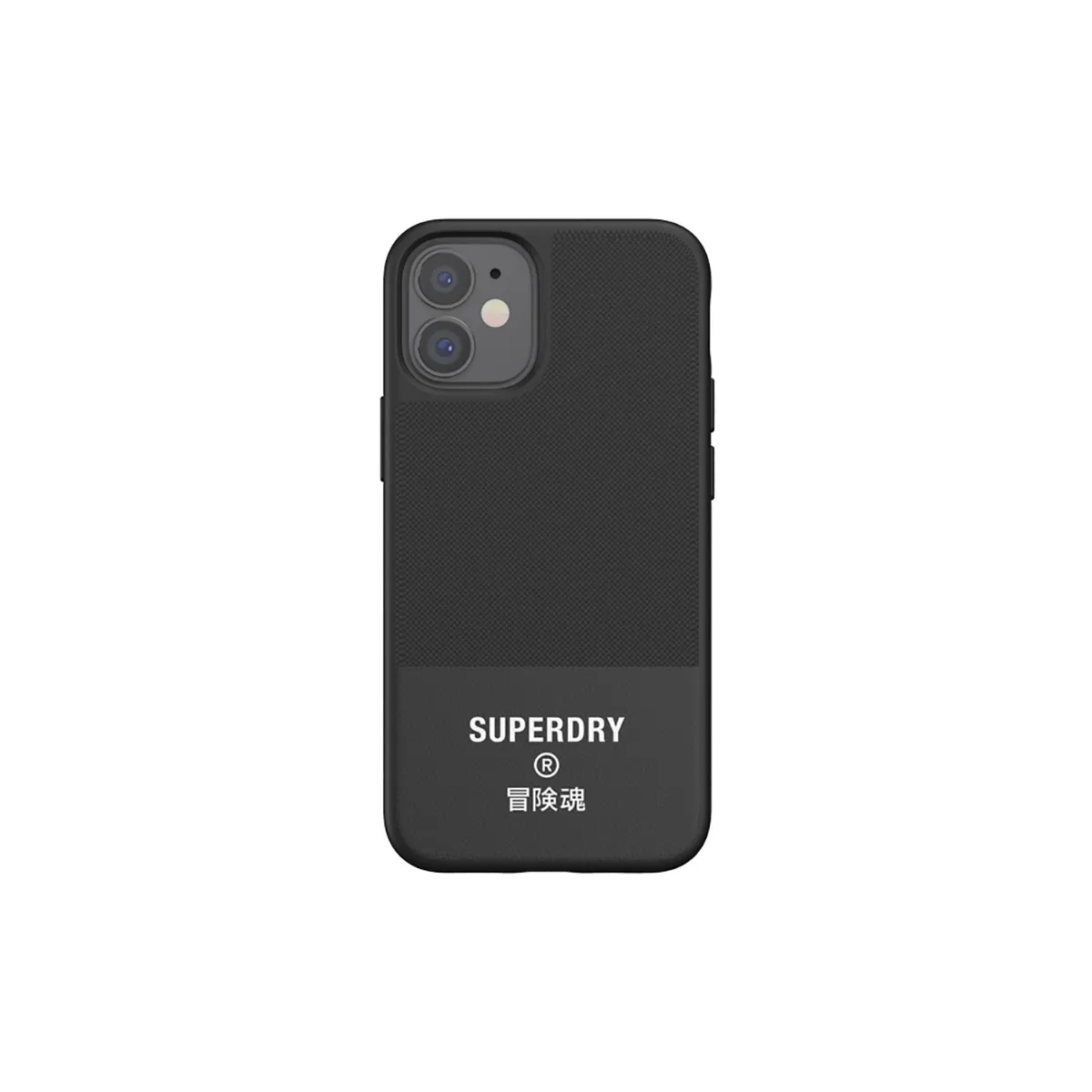 Superdry Noir Coque Pour Apple Iphone 12 Mini Collection Canvas En Tpu