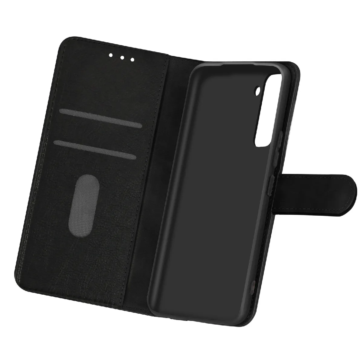 Avizar Noir Étui Pour Samsung Galaxy S21 Plus Clapet Portefeuille Support Vidéo