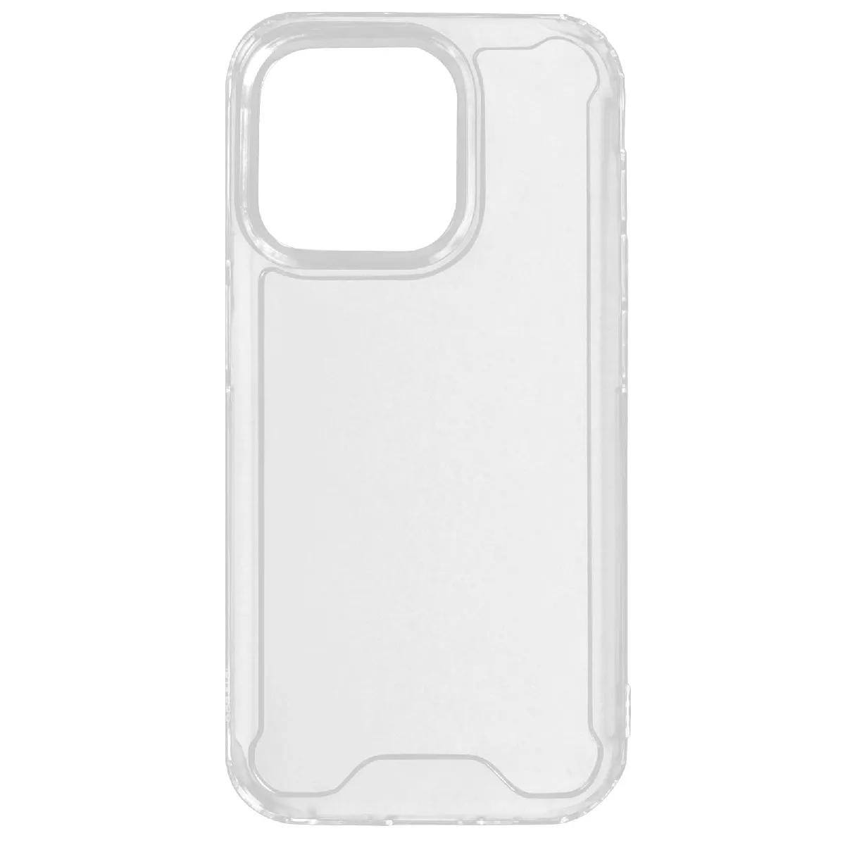 Avizar Coque Pour Iphone 15 Pro Max Dos Rigide Coins Bumper Transparent
