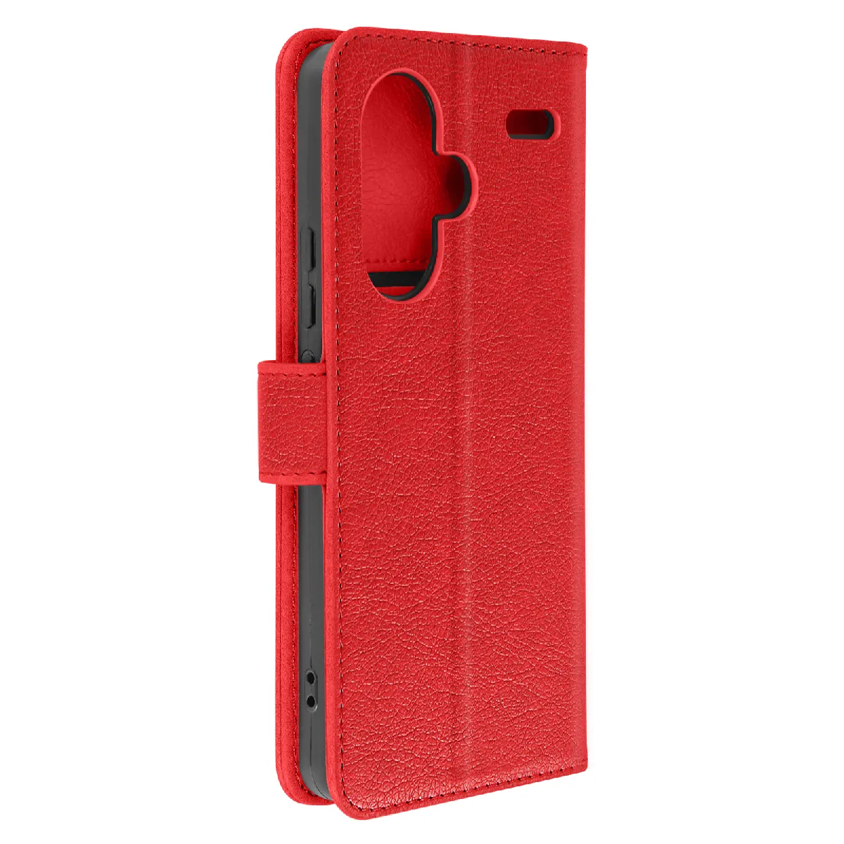 Avizar Rouge Étui Pour Xiaomi Redmi Note 13 Pro Plus Portefeuille Et Support Vidéo