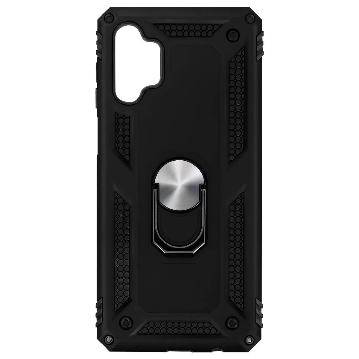Avizar Noir Coque Pour Samsung Galaxy A32 5G Antichoc Bi-Matière Bague Support Vidéo