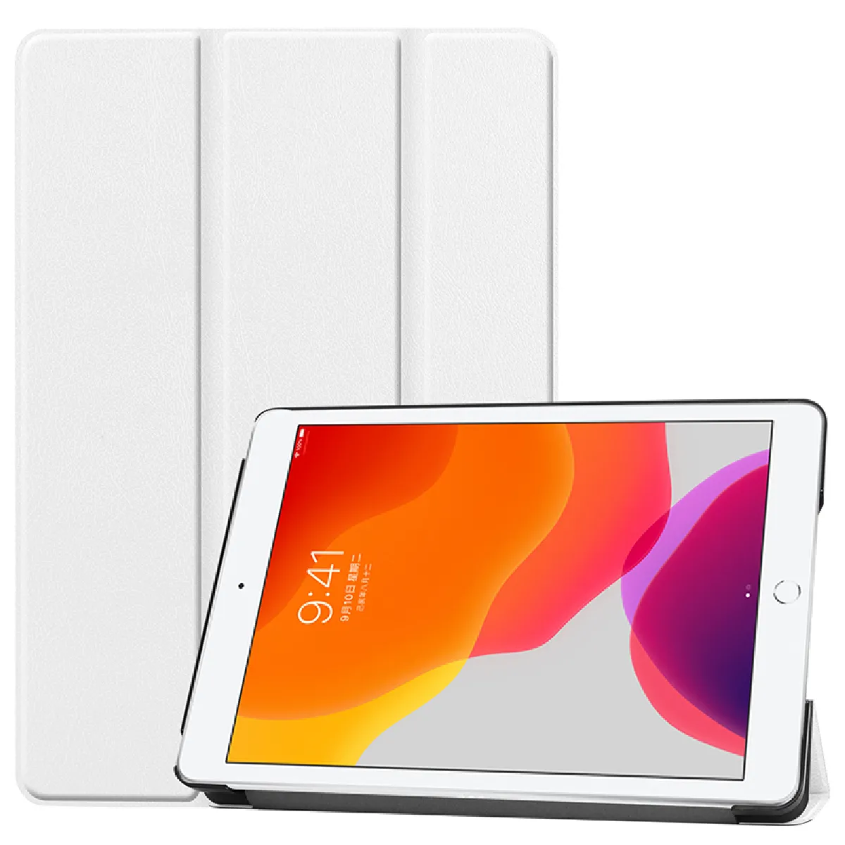 Xeptio Blanc Étui Pliable Avec Support Pour Apple Ipad 10,2 2019