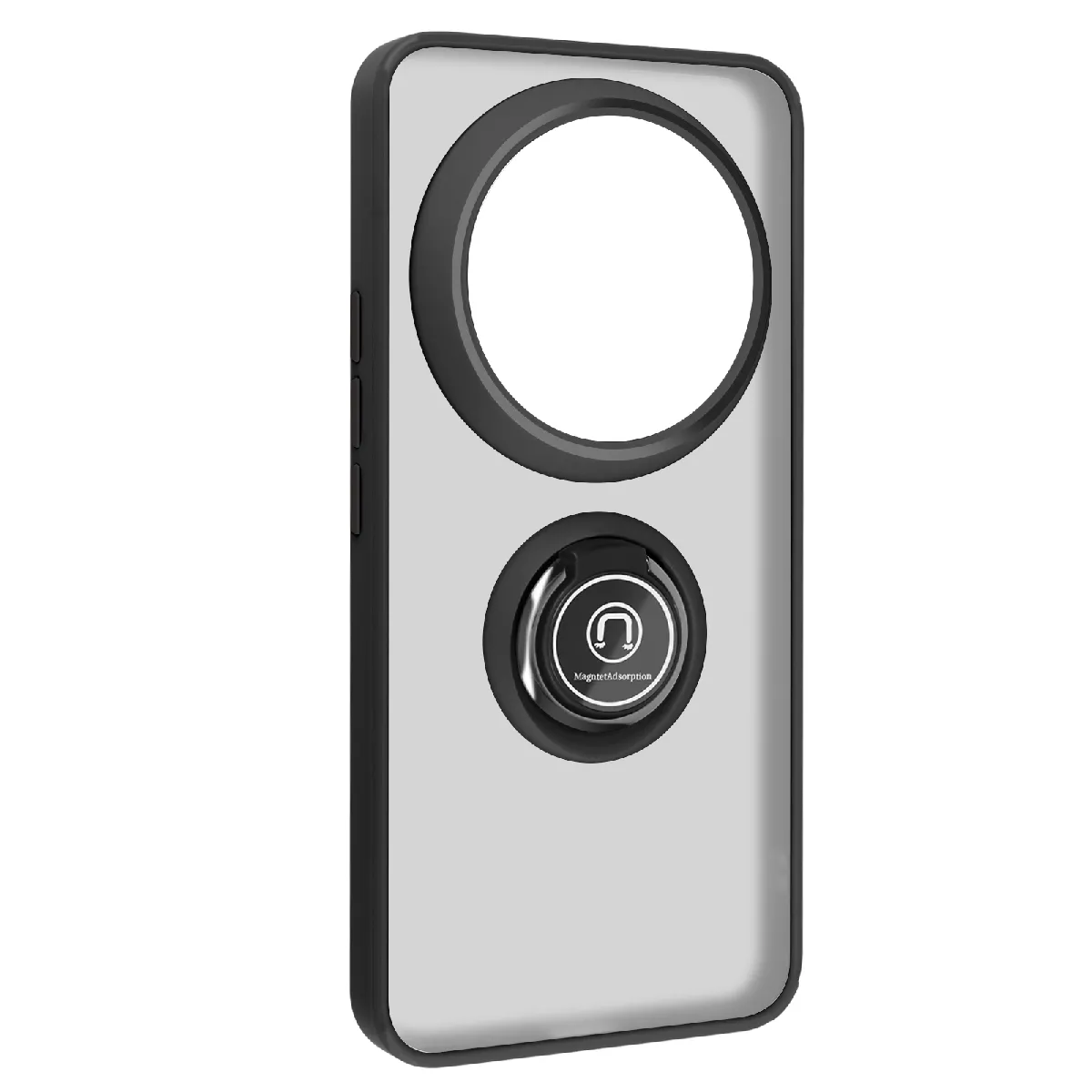 Avizar Noir Coque Pour Xiaomi 14 Ultra Bague Métallique Fonction Support