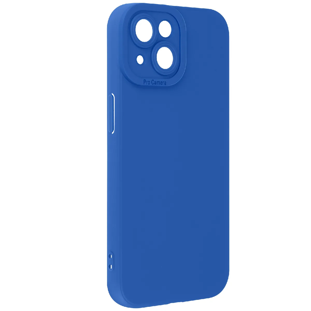 Avizar Bleu Coque Pour Iphone 15 Silicone Mat Protection Caméra
