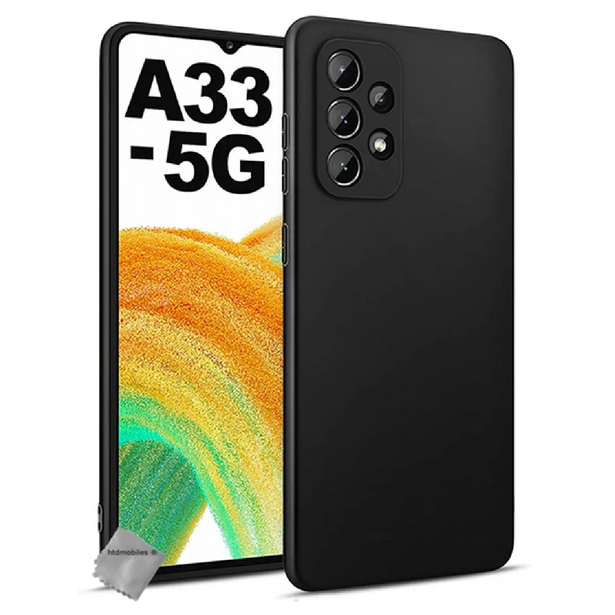Htdmobiles Noir Coque En Silicone Samsung Galaxy A33 5G