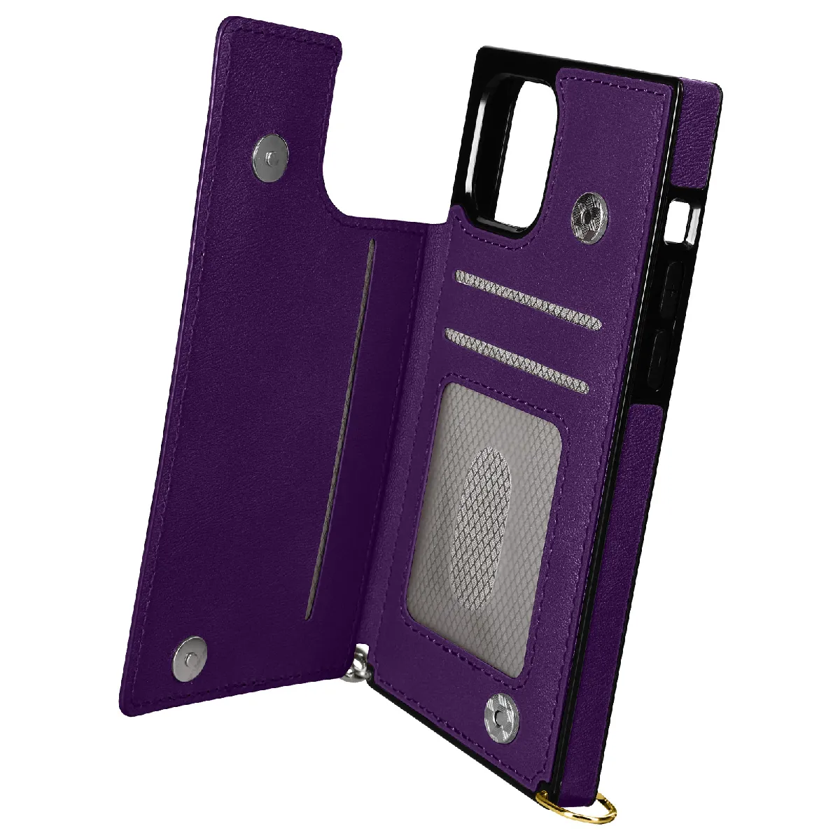 Avizar Violet Coque Cordon Iphone 12 Mini Multifonction Avec Lanière