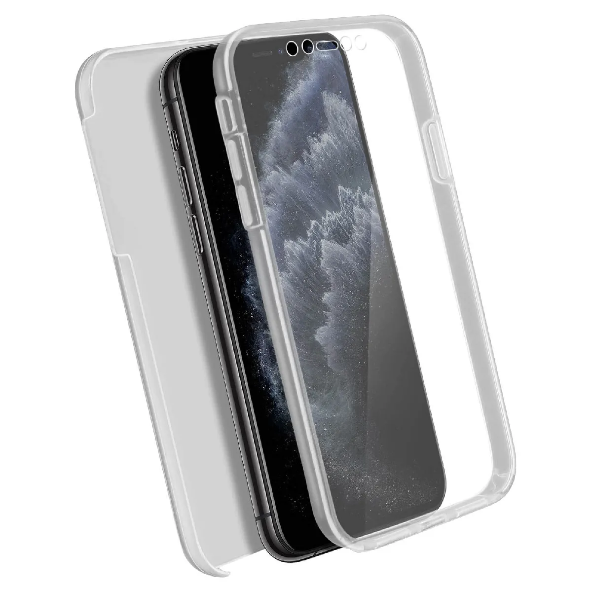 Avizar Coque Iphone 11 Pro Max Arrière Rigide Intégral Avant Souple Transparent