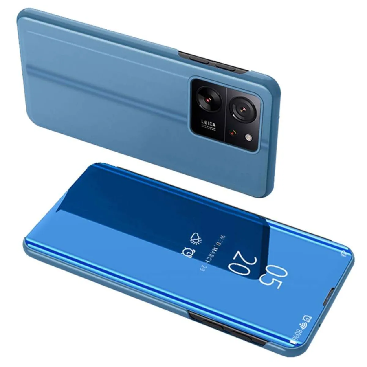 Htdmobiles Bleu Étui Portefeuille À Fenêtre Xiaomi 13T / 13T Pro 5G