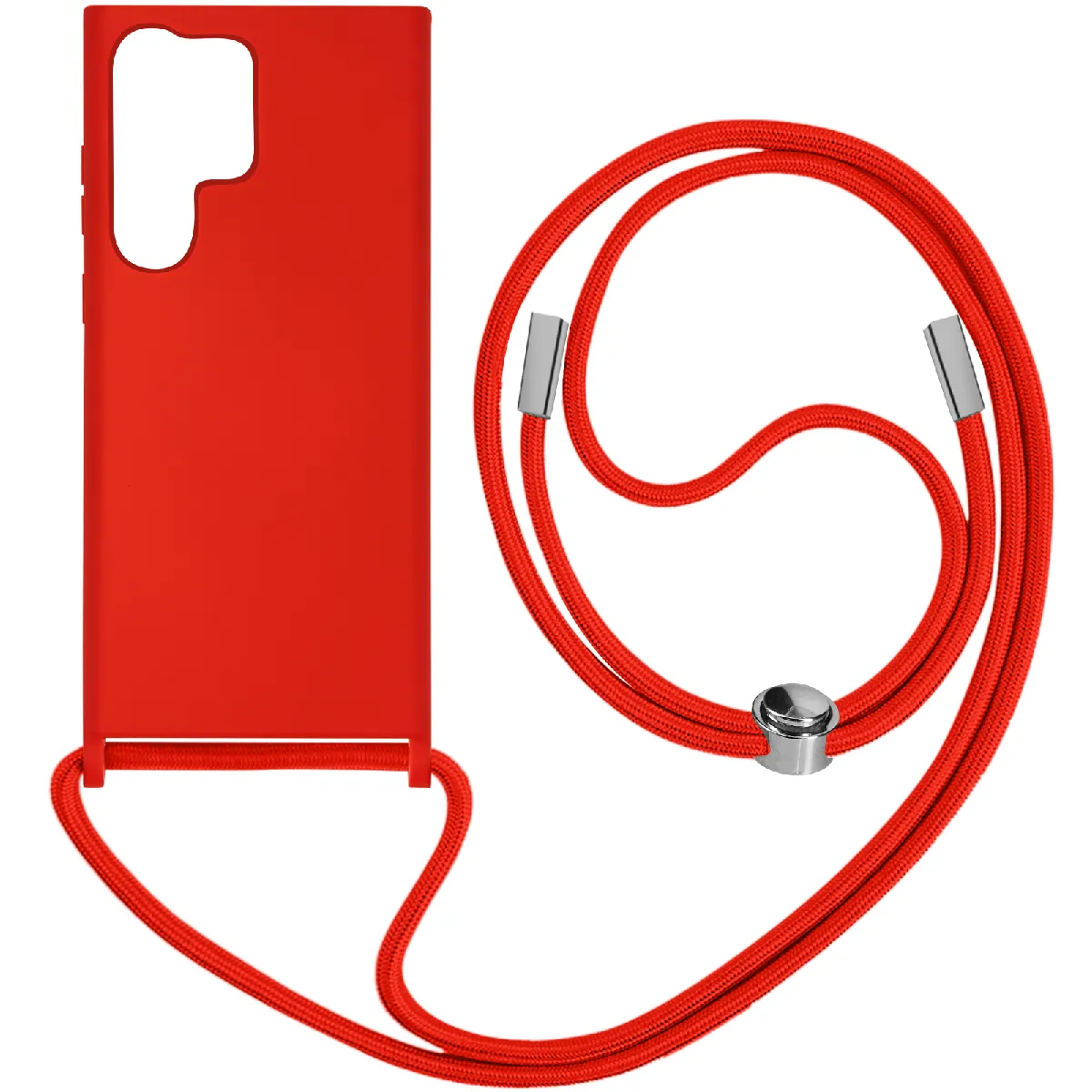 Avizar Rouge Coque Pour Samsung Galaxy S23 Ultra En Silicone Soft-Touch