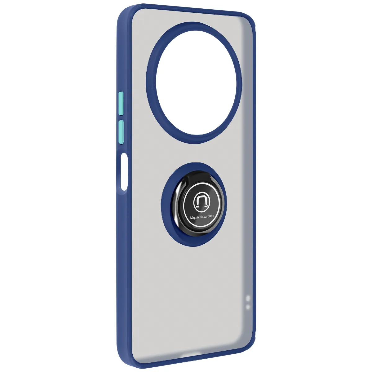 Avizar Bleu Coque Pour Xiaomi Redmi A3 Bague Métallique Fonction Support Nuit