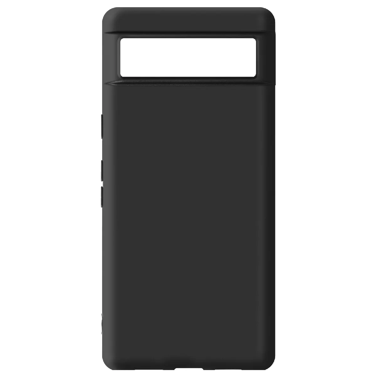 Avizar Noir Coque Pour Google Pixel 6A Résistante Silicone Gel Souple Flexible Légère