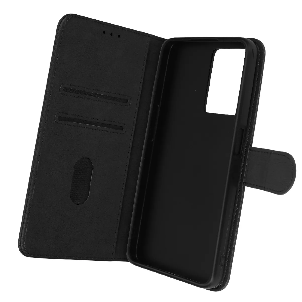 Avizar Noir Housse Pour Oppo A77 Portefeuille Et Support Vidéo