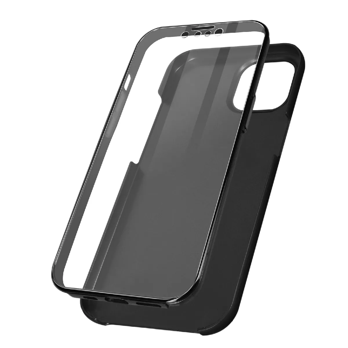 Avizar Noir Coque Iphone 13 Pro Arrière Rigide Et Avant Souple - Neuf - Image 2