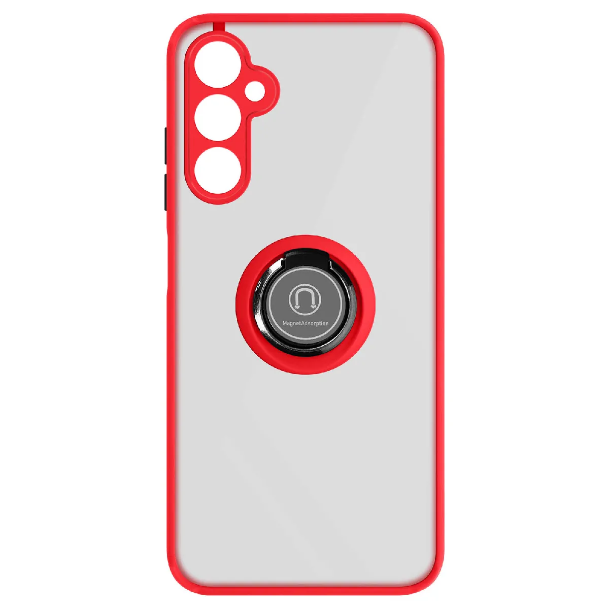 Avizar Rouge Coque Pour Samsung Galaxy A05s Bague Métallique Fonction Support