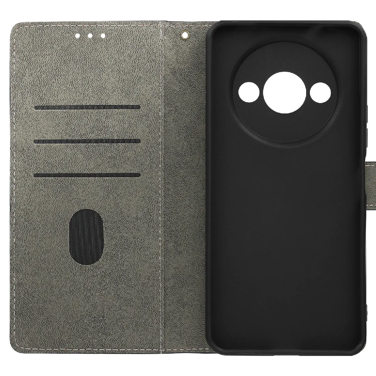 Étui Portefeuille Avizar Pour Xiaomi Redmi A3 - Support Vidéo, Noir, Similicuir